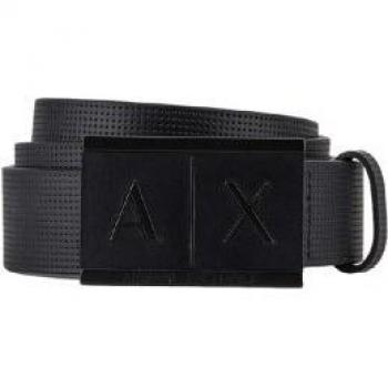 Cinturón de Piel Negro Armani Exchange para Hombre 951019CC50700020, Casual y Clásico, Talla 34
