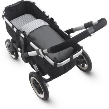 Saco de Capazo para Bebé Nora Baby Bags Dulce Vichy Gris 35X80X6 cm con Colchoneta