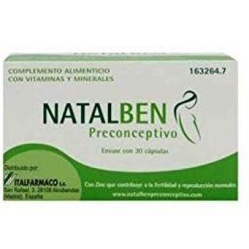 ITALFARMACO NATALBEN PRECONCEPTIVO DE 30 CAPSULAS CON ZIN