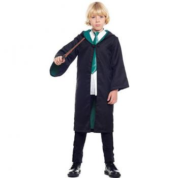 Disfraz de Aprendíz de Mago Verde para niño