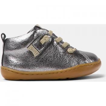 Zapatillas Camper Peu Cami FW 80153-097 plateadas en piel para niña, talla 26