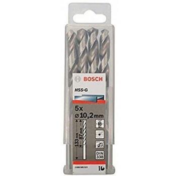 Bosch 2 608 585 523 - Pack de 5 brocas para metal HSS-G, DIN 338
