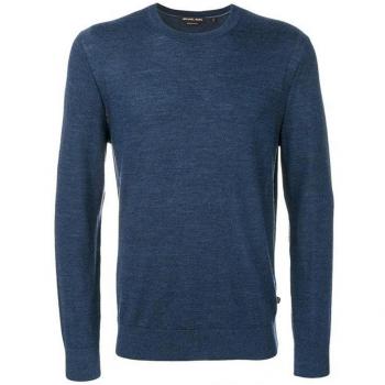 maglione girocollo Uomo Micheal Kors In Lana Blue CF66K292DG-BLU