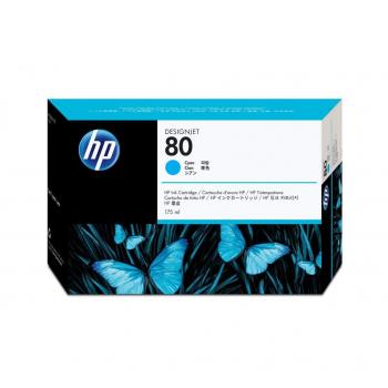 HP 80 C4872A Cartucho de Tinta Original Cian para DesignJet 1050/1055, 175 ml