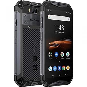 Ulefone Armor 3W Negro, Pantalla de 14.5 cm (5.7), Memoria RAM de 6GB y Almacenamiento Interno de 64GB, Doble SIM, Conectividad 4G y USB Tipo C, Sistema Operativo Android 9.0, Batería de Alta Capacidad de 10300 mAh