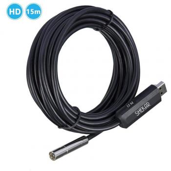 Shekar 2 millones de píxeles endoscopio usb boroscopio Inspección Cámara impermeable Con 6 LED 8.5mm Actualizado Cabeza de Plata