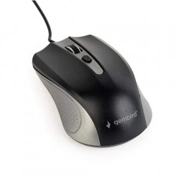 Gembird Wired Optical Mouse MUS-4B-01-GB, 4 Buttons, USB, Spacegrey/Black