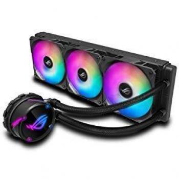 ASUS ROG Strix LC 360 RGB - Sistema de refrigeración líquida de CPU, Aura Sync RGB, Tubo de Goma Reforzado de 38 cm, Ventiladores ROG RGB optimizados