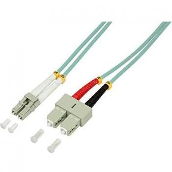 Cable de conexión de fibra óptica LogiLink LC dúplex - SC dúplex, OM3, 3,0 m