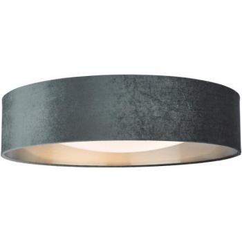 Plafón Nysa de Plástico Gris y Blanco Esmerilado con 3 Bombillas, Diámetro de 14 cm