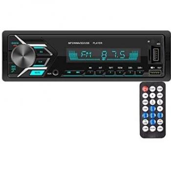 Autorradio Belson BS-2502 de 4x40W | Radio FM con RDS | Conectividad Bluetooth A2DP Compatible Manos Libres | Puerto USB y SD Compatible mp3 | Toma AUX IN | Control por App
