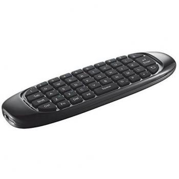 Trust 19863 - Teclado multimedia con mando a distancia, negro -Teclado Inglés