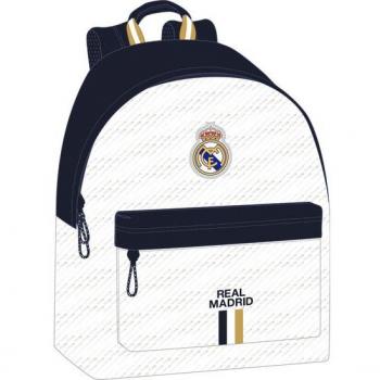 Mochila Portátil 14,1 Real Madrid Primera Equipación 2023-2024 Safta Blanca 31x41x16cm