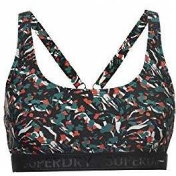 Superdry Mujer Top de Bikini Recortado Bora Estampado Negro 34