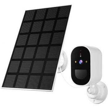 Cámara Solar IP de Seguridad 2MP con Visión Nocturna IR, Detección PIR, Audio Bidireccional, Almacenamiento en Nube y Conectividad Wi-Fi para Interior y Exterior