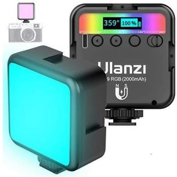 VIJIM RGB Luz de Video LED en la Cámara con 3 Zapatas Frías, luz de Video LED Mini Recargable Mejorada de 2000 mAh, Lámpara de Fotografía Profesional CRI95+ Regulable 9000K para Grabación de Vlogs