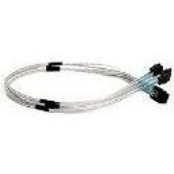 Cable cruzado IPASS a 4 SATA de 50cm, libre de plomo, color plata