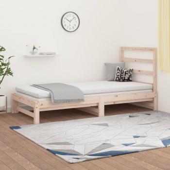 Sofá cama extraíble 2x(90x190) cm madera maciza de pino Vidaxl Marrón