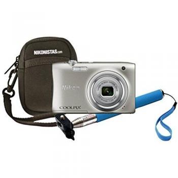 Nikon - Coolpix a100+Estuche+Selfie Silver