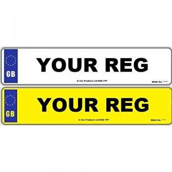 Estándar frontal o trasera Mot UK legal en carretera coche Van REG placa de número de registro