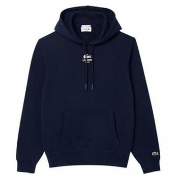 Lacoste Unisex Big Logo Hoodie - Navy Blue, Size S