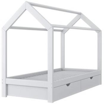 Cama de Casa Vitalispa Wiki, Blanca, 90x200 cm con 2 Cajones