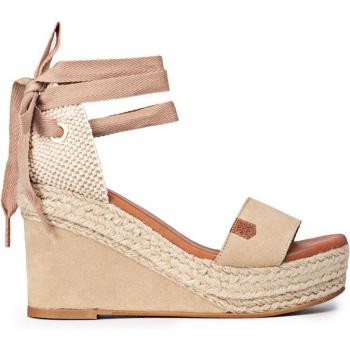 Sandalias de Cuña Alta Elgon Serraje Arena
