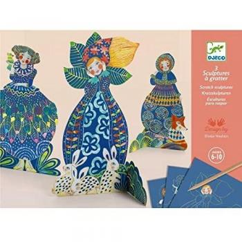 Djeco DJ09707 Esculturas para rascar vestidos bonitos