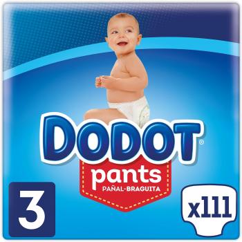 Dodot Pants Pañal-Braguita Talla 3, 111 Pañales, Fácil De Cambiar Con Canales De Aire, 6 a 11kg