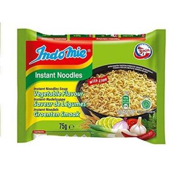 Indomie Instant Noodles Sabor VEGETAL con Lima, paquete de 40