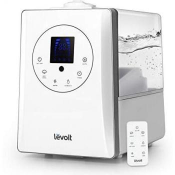 LEVOIT Humidificador de aire para bebés 6L, ultrasónico silencioso <36dB, niebla cálida y fría, modo automático y control remoto, boquilla doble de 360° con temporizador de hasta 70㎡ 36H