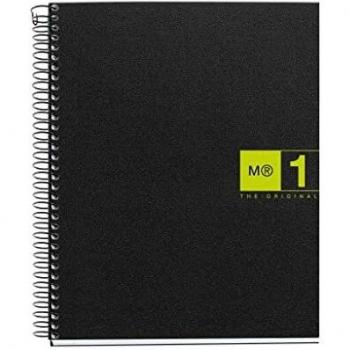 Miquelrius - Cuaderno A5, 80 Hojas (Franja de un Color), Cuadrícula 5 mm, Tapa de Polipropileno, color