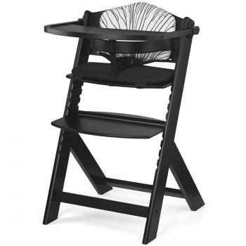 Kinderkraft Trona Bebé ENOCK con Almohada, Madera - Negro