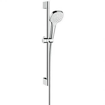 Hansgrohe 26584400 Croma Select E 110 set de ducha, 0,65m, blanco/cromo