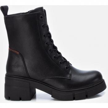 Botín Militar Refresh 170919 para Mujer, Talla 36, Color Negro - Estilo Militar en Polipiel con Cierre de Cordones y Cremallera Lateral, Planta Acolchada Memory Foam