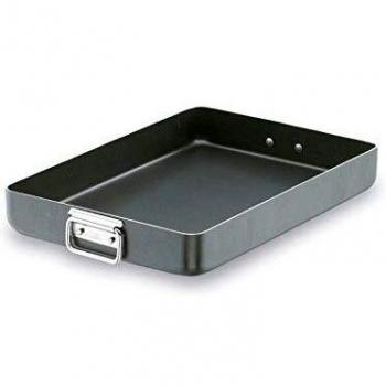 Lacor - 23550A - Rustidera Robust Con Asa Abatible Antiadherente Aluminio 50 cm - Negro