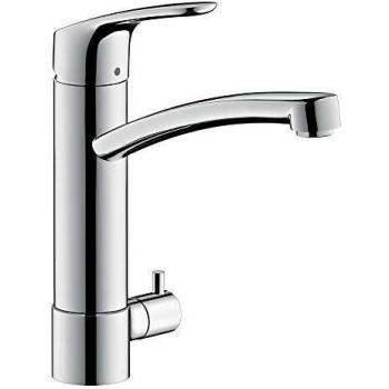 Hansgrohe Focus M41 Mezclador Monomando de Cocina 220 con Válvula de Cierre, Diseño Moderno, Acabado Cromado, 1 Chorro