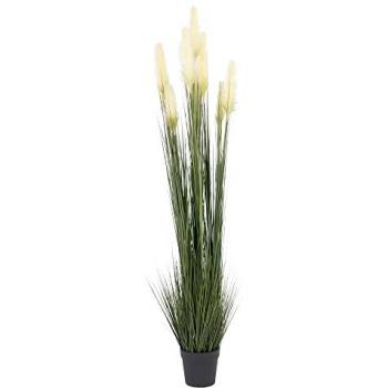 Planta Decorativa Artificial Junco Verde Crema PVC 44 x 48 x 200 cm