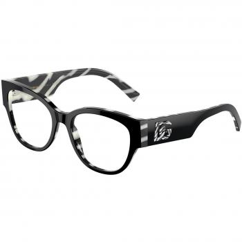 Dolce & Gabbana DG3377 3372 Women’s Eyeglasses Black Size 53 (Frame Only) - Blue Light Block Available