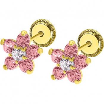 Pendientes Time Road IC00043/6 Flor de Oro 9K para Mujer Infantil