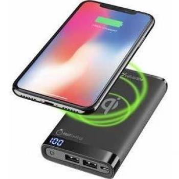 Cellularline FREEPMANTA8WIRK Freepower Manta - Cargador portátil inalámbrico de 8000 mAh
