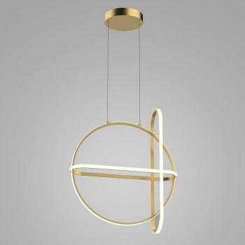 Lámpara colgante moderna Italux Cerrila LED dorado, blanco cálido 3000K 2000lm regulable
