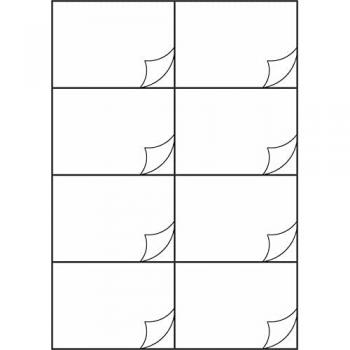 Etiquetas Adhesivas Mateofi A4 Multifunción - 200 Etiquetas (10.5 x 7.4 cm) para Impresión y Escritura Manual, Compatibles con Impresoras y Fotocopiadoras