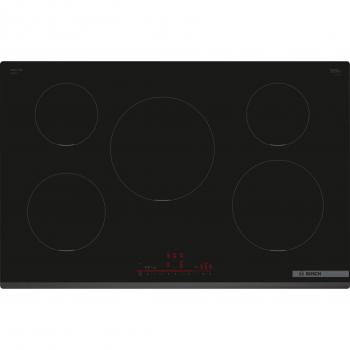 Placa de Inducción Empotrada Bosch Serie 6 PIV831HB1E de 80 cm y 5 Fuegos Color Negro