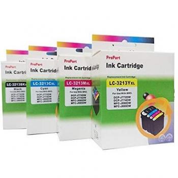 Cartucho de tinta negro Brother LC-3213BK, compatible con impresoras J772DW, J774DW, J890DW y J895DW, capacidad de 0.4K