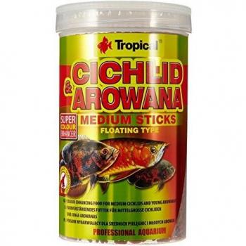 Palos medianos de Cichlid y Arowana Tropical, mejora el color de la comida para galletas medianas y jóvenes Arowanas