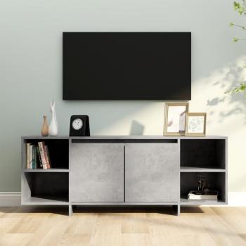 Mueble para TV de madera contrachapada gris hormigón 130x35x50 cm