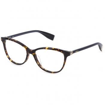 Police VPLF80 Men's Eyeglass Frame, Shiny Dark Havana, 55mm