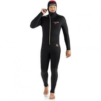 Cressi Diver Man Monopiece Wetsuit Traje de Buceo de Una Pieza, 5 mm, Hombres, Negro/Rojo, M/3