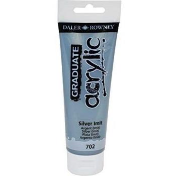 Acrílico Graduate en Tubo, 120 ml - Color Plata